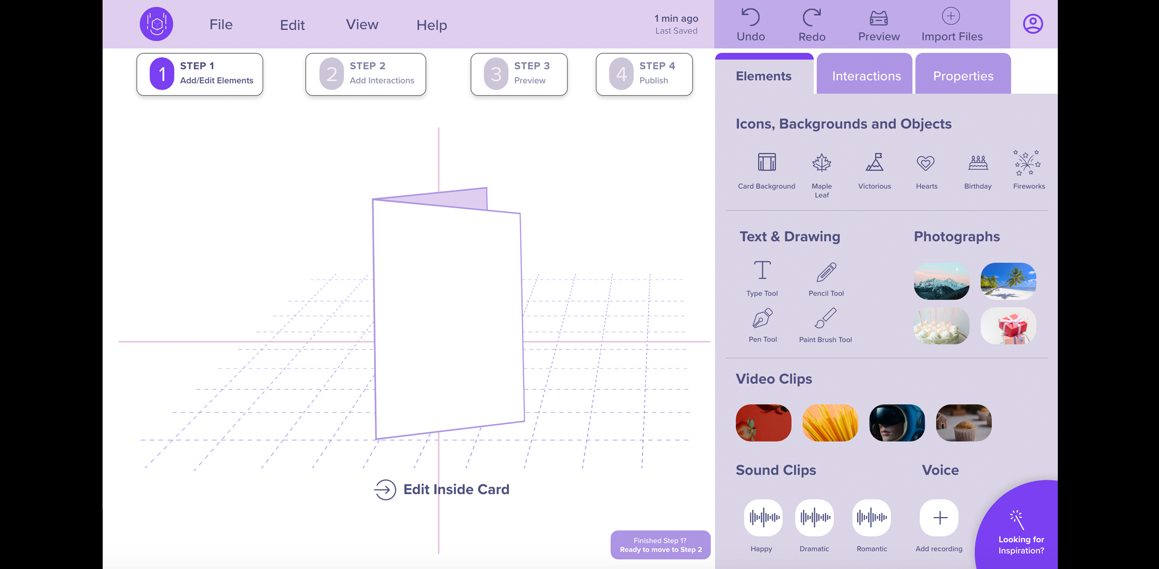 Step 1: Add/Edit Elements to Card