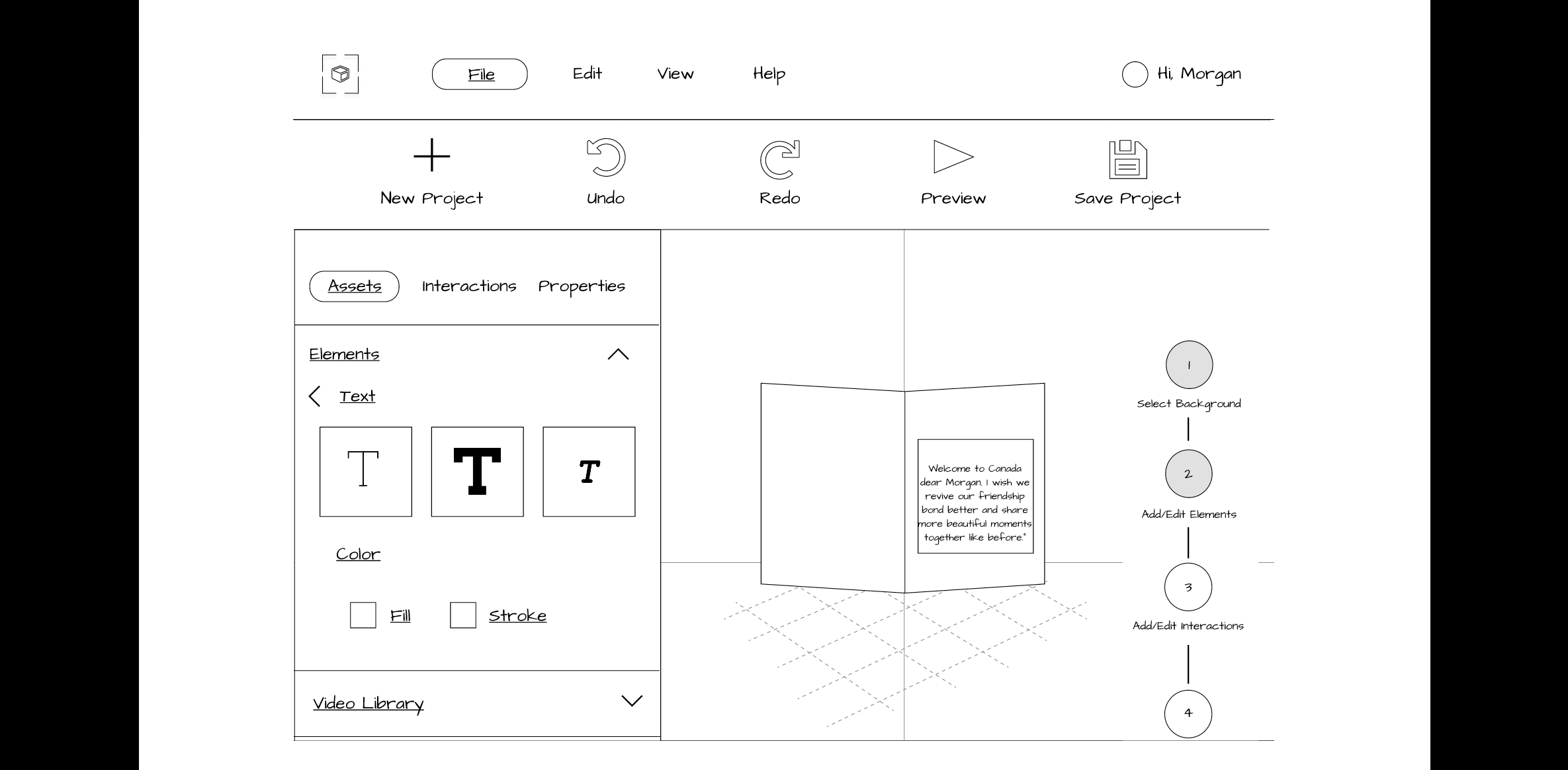 Create message inside of card