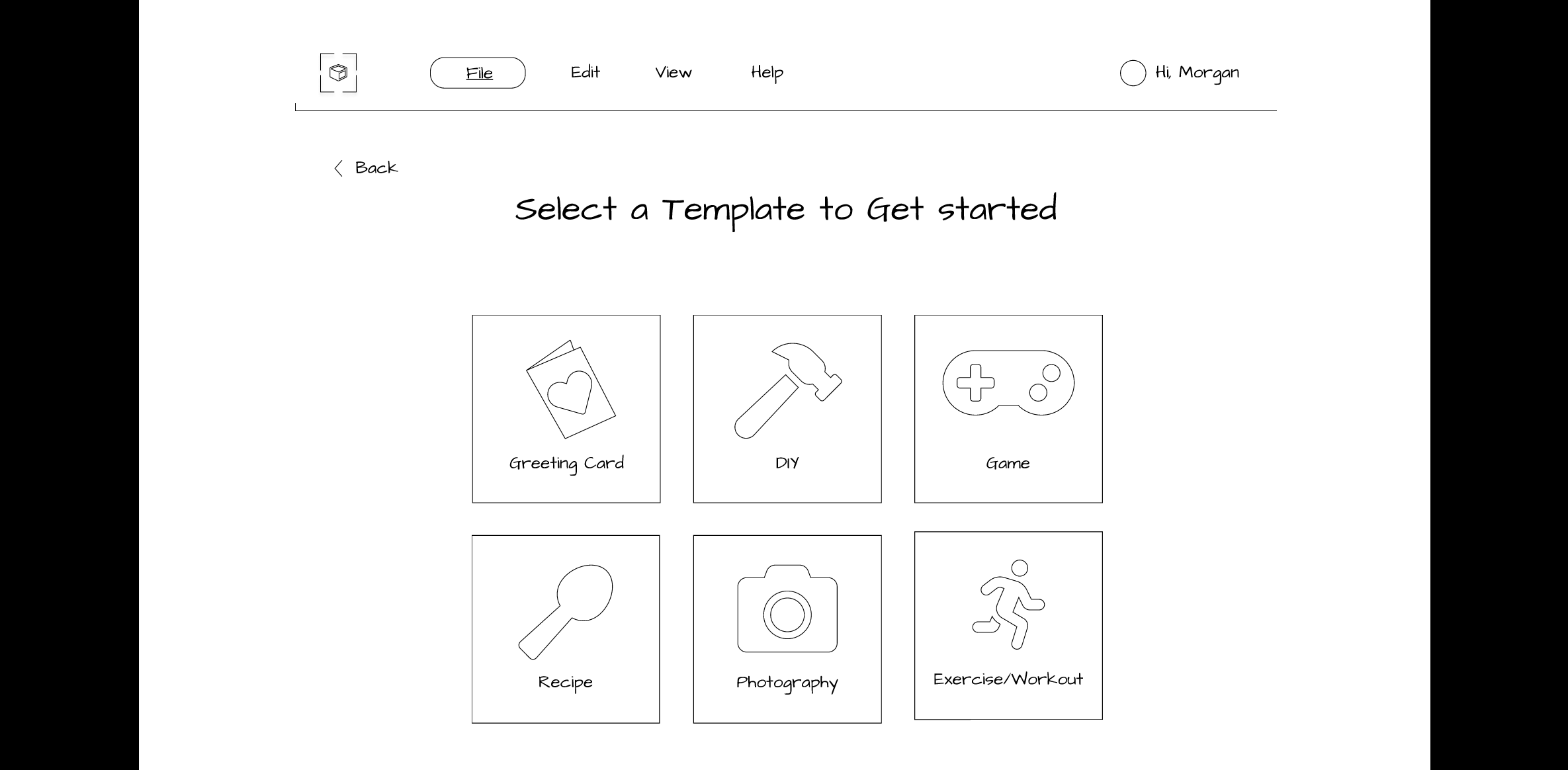 Select a template: Create a Greeting Card